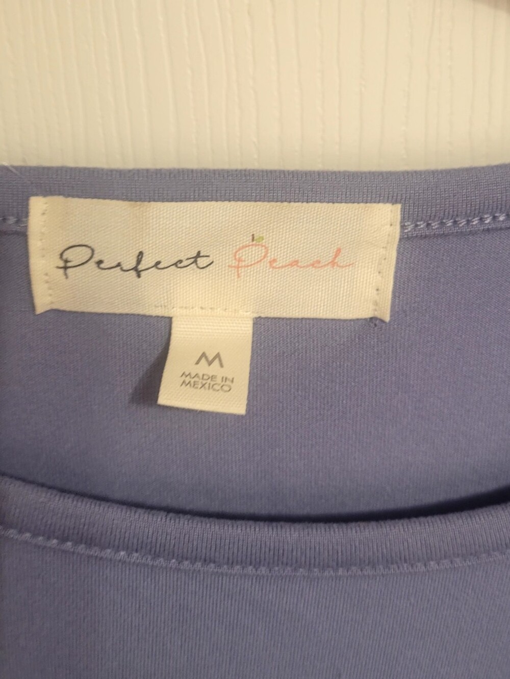 Perfect Peach periwinkle top Size M